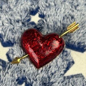 Vintage Arrow and Heart Brooch
